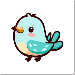 cartoon cute bird vector illustration Posters and Art